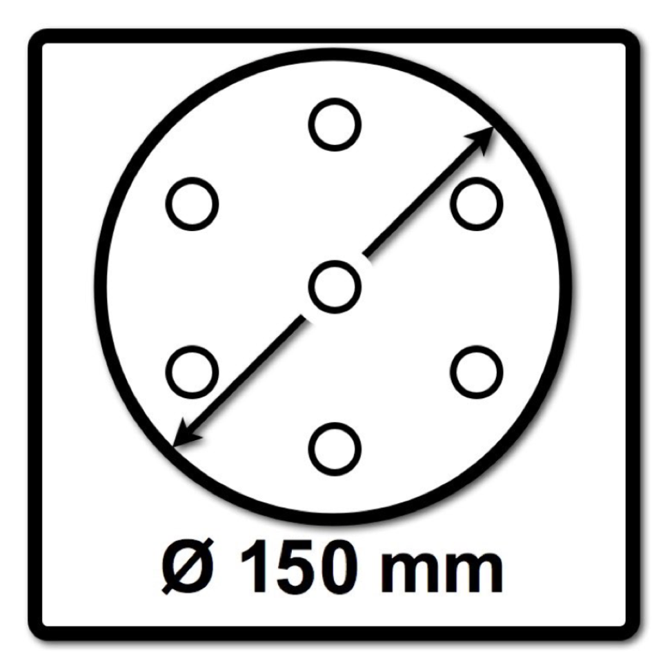 Disques abrasifs Mirka BASECUT 150 mm P500 400 pièces (4x 2261109951) Grip 15 trous