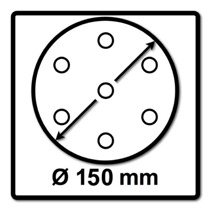 Disques abrasifs Mirka BASECUT 150 mm P240 400 pièces (4x 2261109925) Grip 15 trous