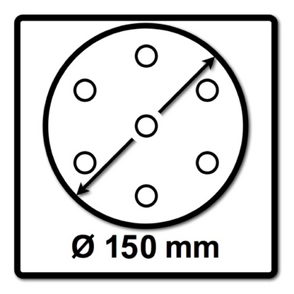 Disques abrasifs Mirka BASECUT 150 mm P180 200 pièces (2x 2261109918) Grip 15 trous