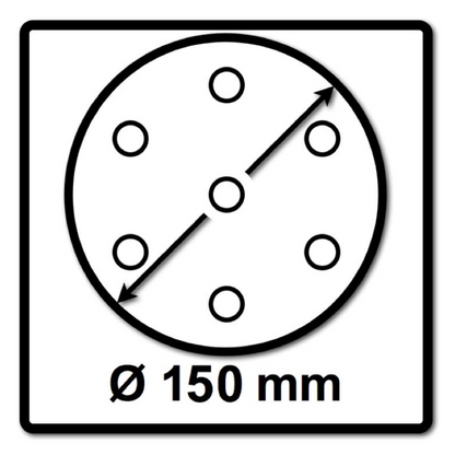 Mirka BASECUT Schleifscheiben 150 mm P120 400 Stk. ( 4x 2261109912 ) Grip 15 Loch