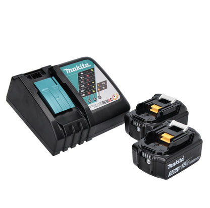 Souffleur de feuilles Makita DUB 185 RF sur batterie 18 V + 2x batteries 3,0 Ah + chargeur