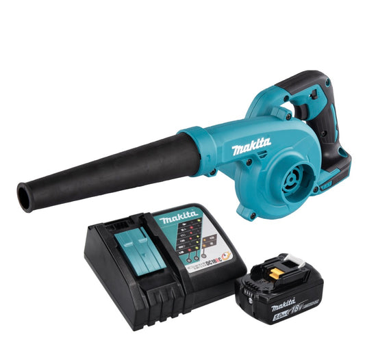 Souffleur de feuilles Makita DUB 185 RT1 sur batterie 18 V + 1x batterie 5,0 Ah + chargeur