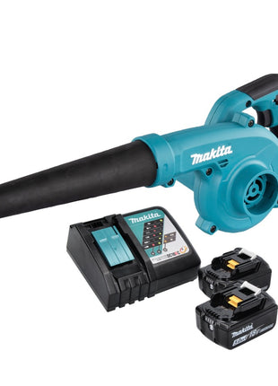 Souffleur de feuilles Makita DUB 185 RT sur batterie 18 V + 2x batteries 5,0 Ah + chargeur