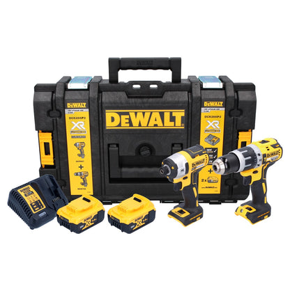 Pack combiné de batterie DeWalt DCK 266 P2T 18 V perceuse à percussion DCD 796 + outil à percussion DCF 887 + 2x batteries 5,0 Ah + chargeur + TSTAK