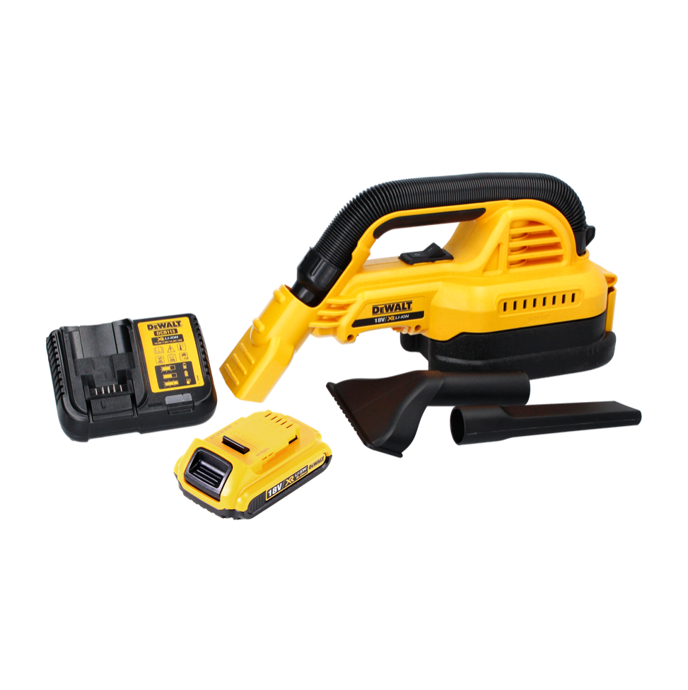 Aspirateur à main sur batterie DeWalt DCV 517 D1 18 V 1,9 L + 1x batterie 2,0 Ah + chargeur