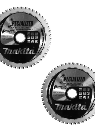 Makita MCCS15048E SPECIALIZED EFFICUT lame de scie 150 x 20 x 1,1 mm 2 pièces (2x B-69331) 48 dents pour le métal