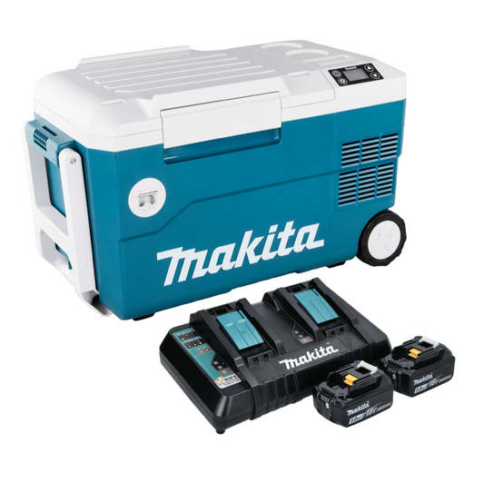 Makita DCW 180 PT glacière et boîte chauffante à batterie 36 V (2x 18 V) 20 L + 2x batterie 5,0 Ah + double chargeur