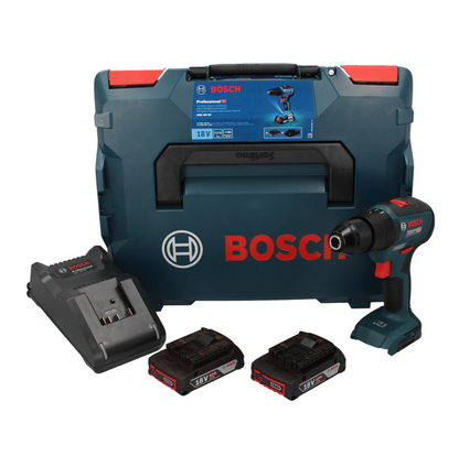 Bosch GSB 18V-55 Professional Akku Schlagbohrschrauber 18 V 55 Nm Brushless + 2x Akku 2,0 Ah + Ladegerät + L-Boxx ( 06019H5370 )