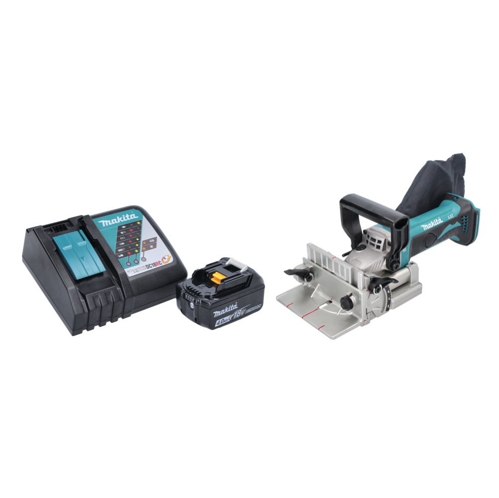 Makita DPJ 180 RM1 Akku Nutfräse 18 V 100 mm + 1x Akku 4,0 Ah + Ladegerät - Toolbrothers