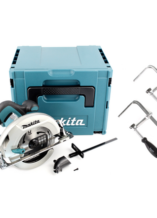 Makita HS 7601 J scie circulaire à main 190 mm 1200 W + lame de scie + 2x pince à vis + Makpac