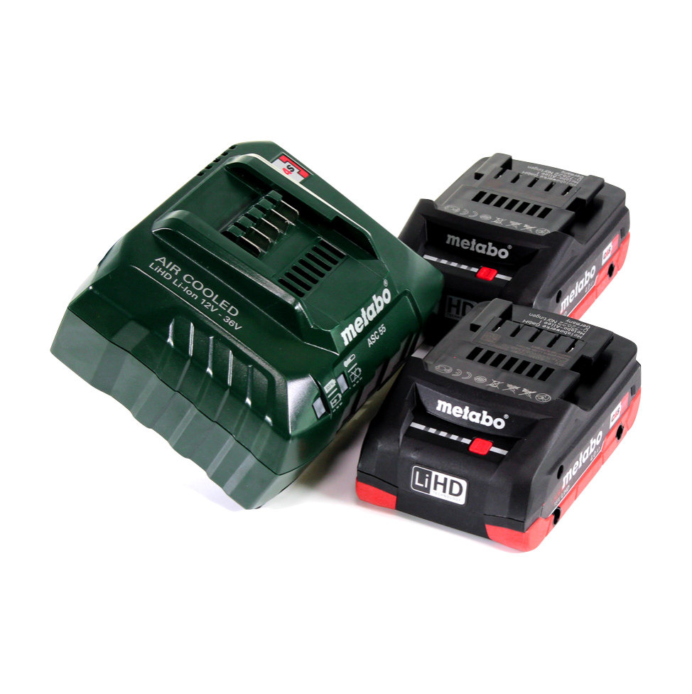 Cisaille à gazon et arbustes sans fil Metabo SGS 18 LTX Q 18 V + 2x batteries 4,0 Ah + chargeur + métaBOX