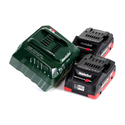 Cisaille à gazon et arbustes sans fil Metabo SGS 18 LTX Q 18 V + 2x batteries 4,0 Ah + chargeur + métaBOX