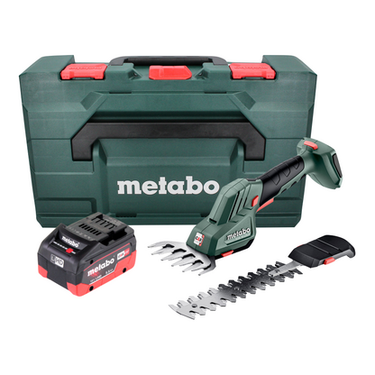 Metabo SGS 18 LTX Q Akku Gras und Strauchschere 18 V + 1x Akku 5,5 Ah + metaBOX - ohne Ladegerät