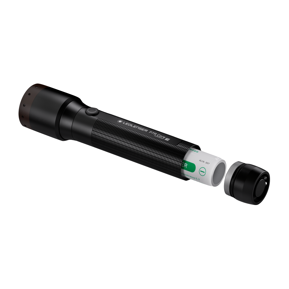 Lampe de poche LED Ledlenser P7R Core 1400 lm IP68 noir (502181) + 1x batterie + câble de chargement