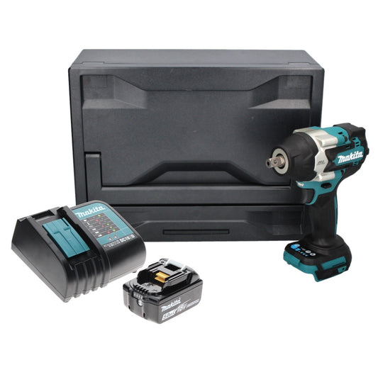 Makita DTW 701 ST1X Akku Schlagschrauber 18 V 700 Nm 1/2" XPT Brushless + 1x Akku 5,0 Ah + Ladegerät + Makbox