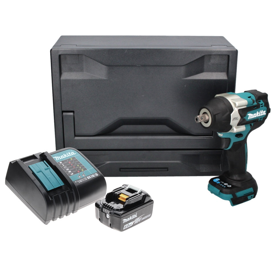 Makita DTW 701 SG1X clé à chocs sans fil 18 V 700 Nm 1/2" XPT Brushless + 1x batterie 6,0 Ah + chargeur + Makbox