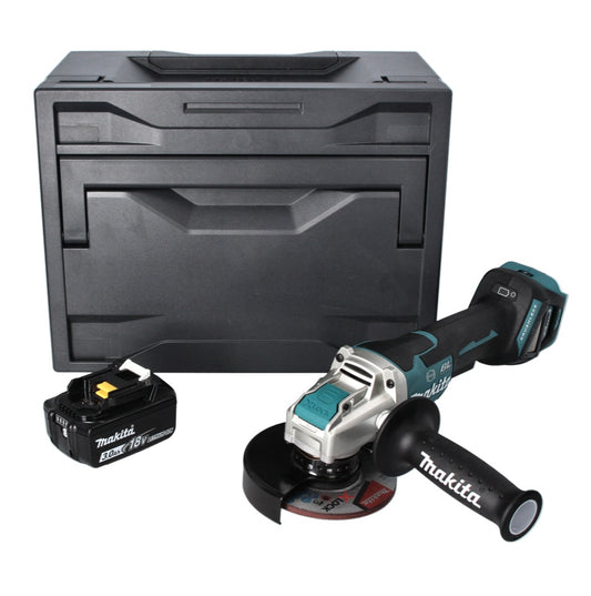 Makita DGA 519 F1X Akku Winkelschleifer 18 V 125 mm Brushless X-Lock + 1x Akku 3,0 Ah + Makbox - ohne Ladegerät