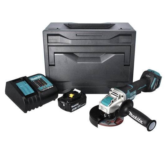 Makita DGA 519 SF1X Akku Winkelschleifer 18 V 125 mm Brushless X-Lock + 1x Akku 3,0 Ah + Ladegerät + Makbox