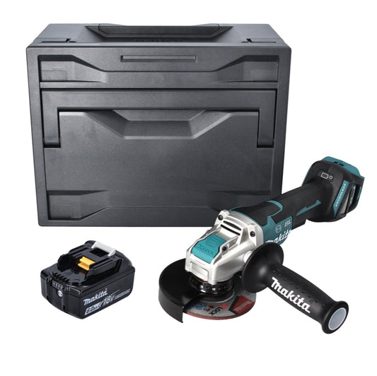 Makita DGA 519 G1X Akku Winkelschleifer 18 V 125 mm Brushless X-Lock + 1x Akku 6,0 Ah + Makbox - ohne Ladegerät