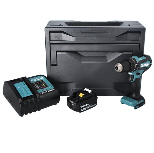 Makita DHP 485 SF1X perceuse à percussion sans fil 18 V 50 Nm sans balai + 1x batterie 3,0 Ah + chargeur + Makbox