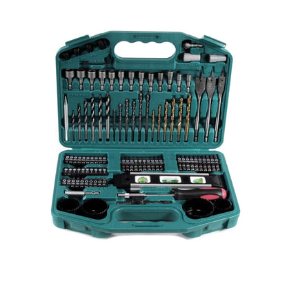 Makita DHP 485 SM1X perceuse à percussion sans fil 18 V 50 Nm sans balais + 1 batterie 4,0 Ah + chargeur + jeu d'embouts et de forets 101 pièces + Makbox