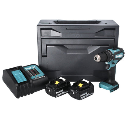 Makita DHP 485 SMX Akku Schlagbohrschrauber 18 V 50 Nm Brushless + 2x Akku 4,0 Ah + Ladegerät + Makbox