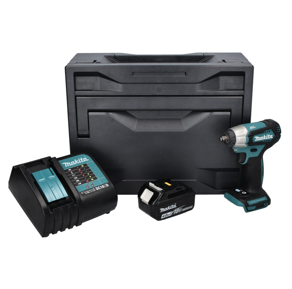 Makita DTW 180 SM1X Akku Schlagschrauber 18 V 180 Nm 3/8" Brushless + 1x Akku 4,0 Ah + Ladegerät + Makbox