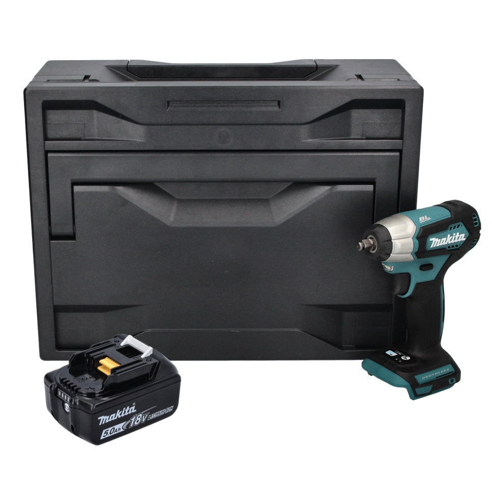 Makita DTW 180 T1X Clé à chocs sans fil 18 V 180 Nm 3/8" sans balais + 1x batterie 5,0 Ah + Makbox - sans chargeur