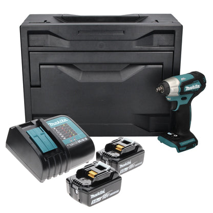 Makita DTW 180 STX clé à chocs sans fil 18 V 180 Nm 3/8" sans balais + 2x batterie 5,0 Ah + chargeur + Makbox