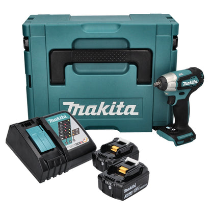 Makita DTW 180 RFJ clé à chocs sans fil 18 V 180 Nm 3/8" sans balai + 2x batterie 3,0 Ah + chargeur + Makpac