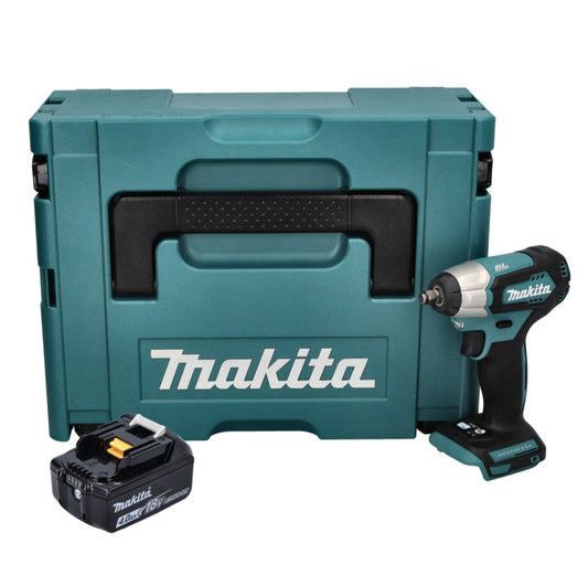 Makita DTW 180 M1J Clé à chocs sans fil 18 V 180 Nm 3/8" sans balais + 1x batterie 4,0 Ah + Makpac - sans chargeur