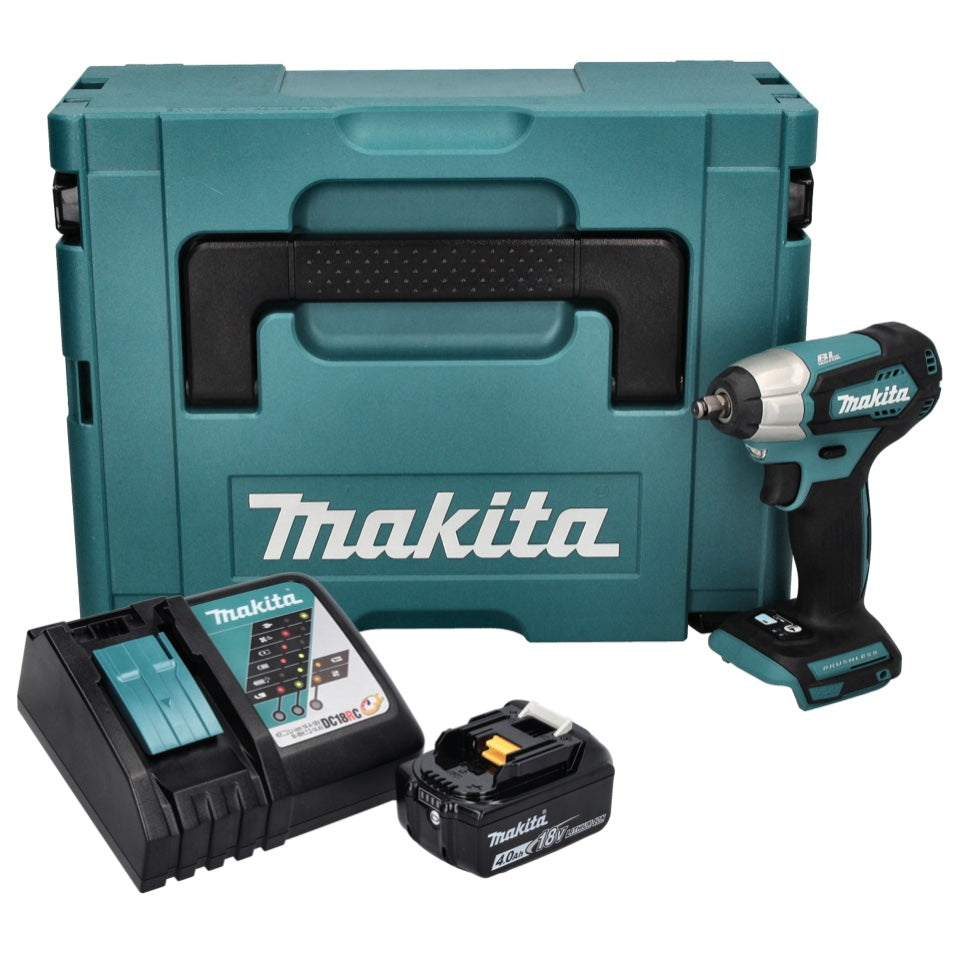 Makita DTW 180 RM1J Clé à chocs sans fil 18 V 180 Nm 3/8" sans balai + 1x batterie 4,0 Ah + chargeur + Makpac