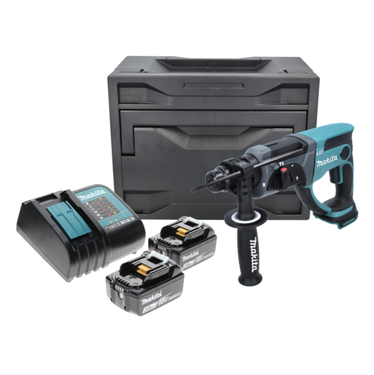 Makita DHR 202 SFX Akku Kombihammer 18 V 2,0 J SDS Plus + 2x Akku 3,0 Ah + Ladegerät + Makbox