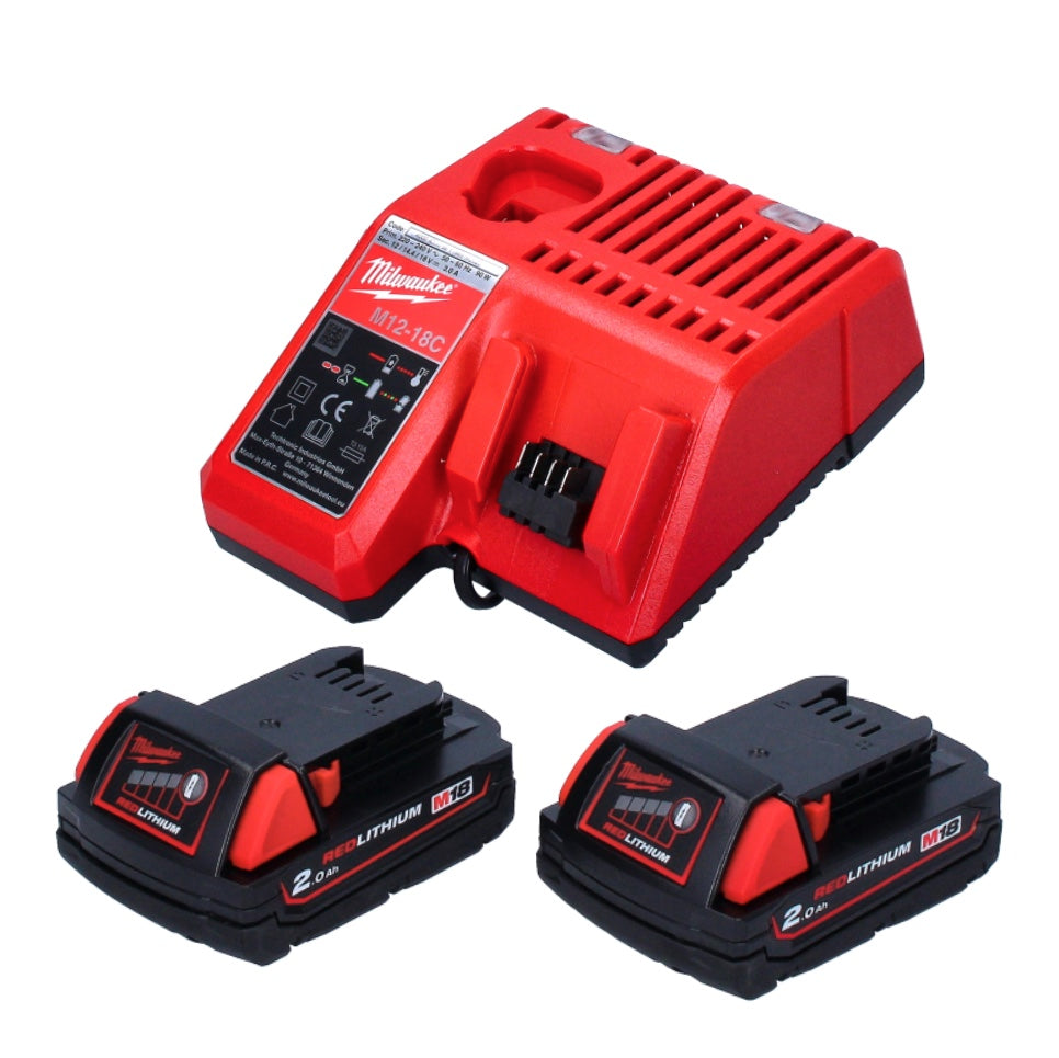 Perceuse à percussion sans fil Milwaukee M18 BPD-202B 18 V 60 Nm (4933478256) + 2x batteries 2,0 Ah + chargeur + sac