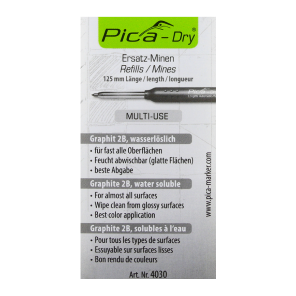 Pica DRY Ersatzminen Graphit Set Wasserlöslich Multi Use 20 tlg. ( 2x 4030 ) - Toolbrothers