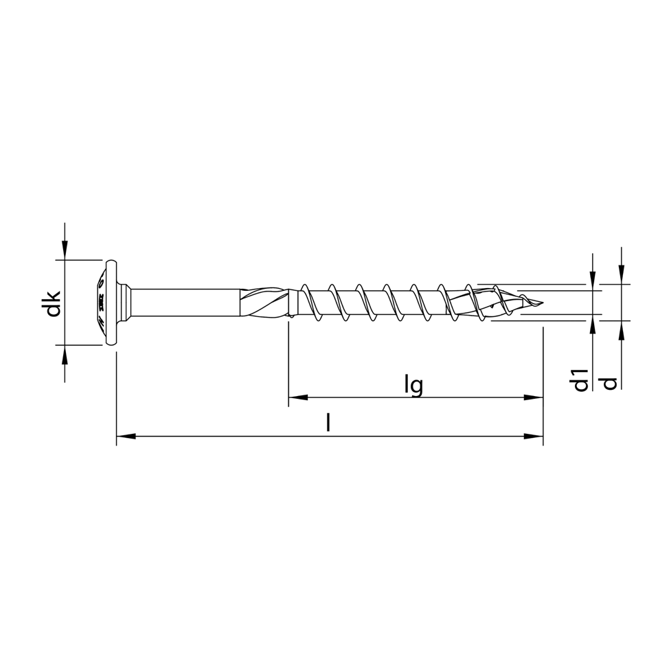 HECO TOPIX plus vis à bois professionnelles 6,0 x 100 mm 100 pièces (61117) vis à bois à filetage partiel, tête rondelle, entraînement en T, galvanisée bleue, A3K