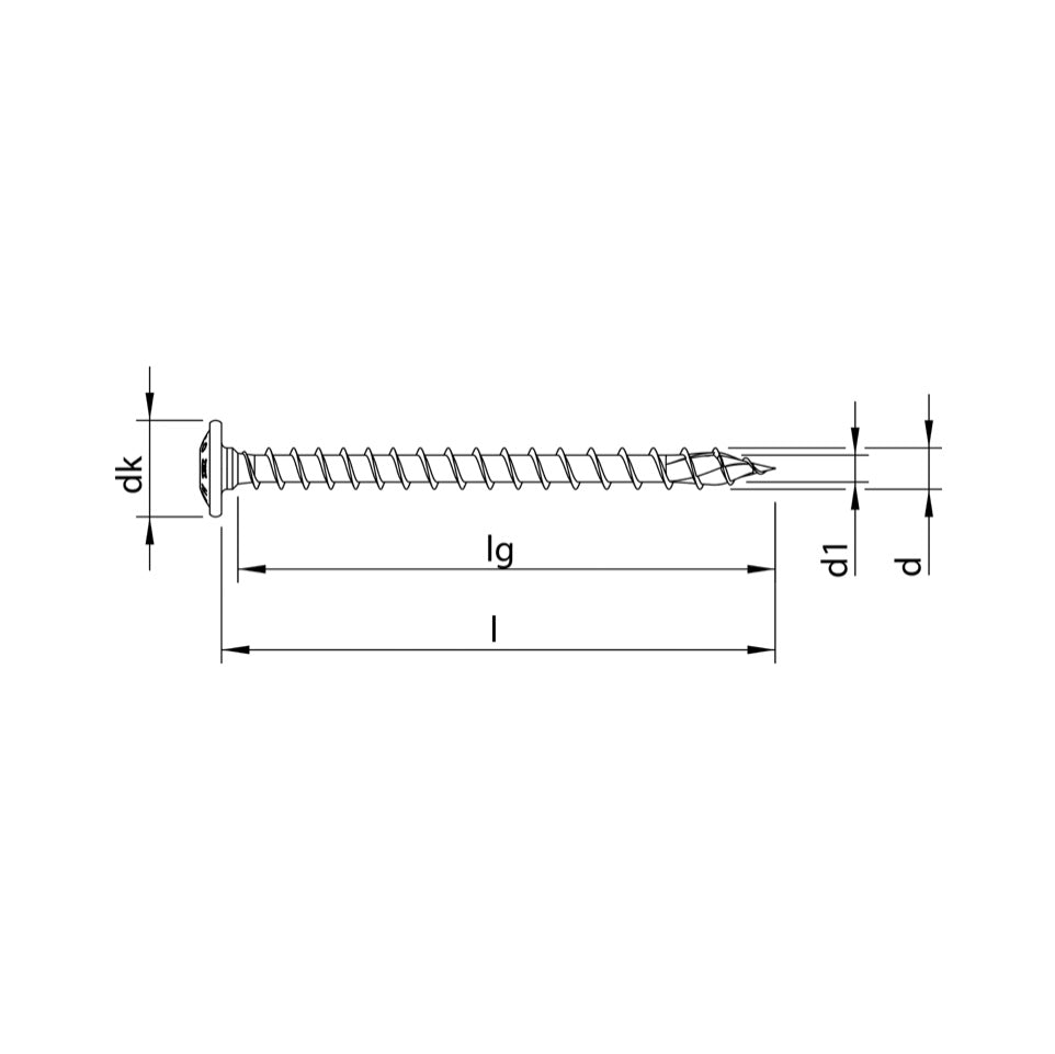 HECO TOPIX plus vis à bois professionnelles 8,0 x 80 mm 50 pièces (61245) vis à bois entièrement filetées, tête rondelle, entraînement en T, galvanisées bleues, A3K