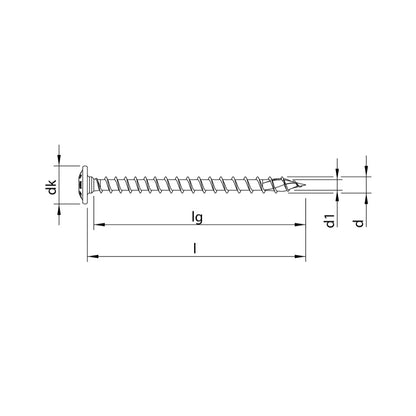 HECO TOPIX plus vis à bois professionnelles 8,0 x 80 mm 50 pièces (61245) vis à bois entièrement filetées, tête rondelle, entraînement en T, galvanisées bleues, A3K