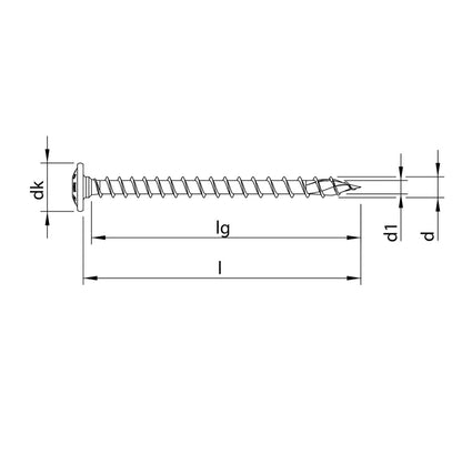 HECO TOPIX plus Profi Holzbauschraube 8,0 x 120 mm 50 Stück ( 61270 ) Vollgewinde Holzschraube, Tellerkopf,  T-Drive, verzinkt blau, A3K