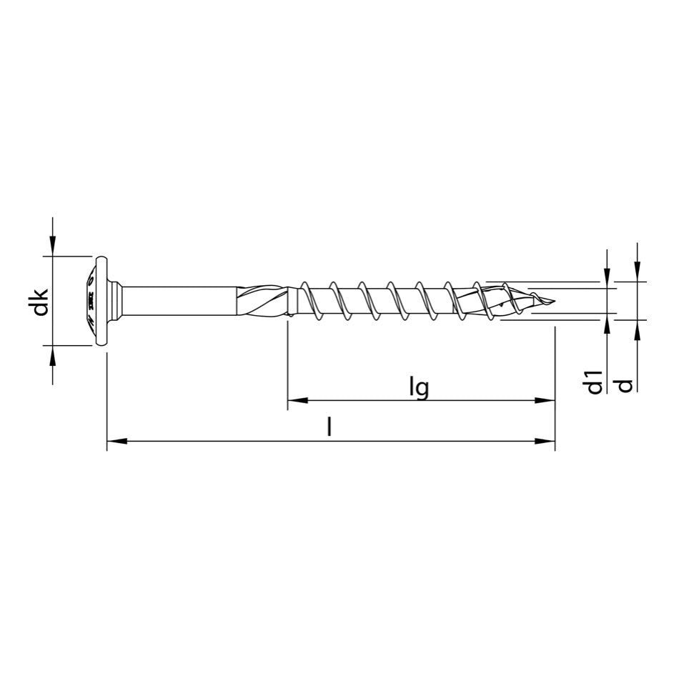 HECO TOPIX plus vis à bois professionnelles 8,0 x 140 mm 50 pièces (61280) vis à bois à filetage partiel, tête rondelle, entraînement en T, galvanisée bleue, A3K