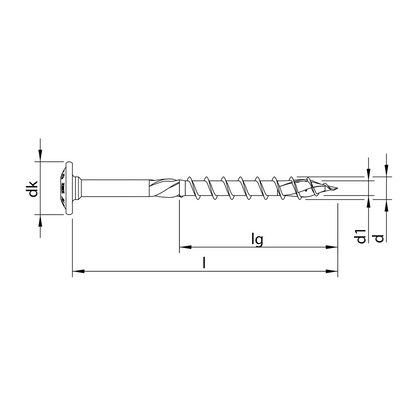 Vis à bois professionnelles HECO TOPIX plus 6,0 x 180 mm 400 pièces (4x 61176) vis à bois à filetage partiel, tête rondelle, entraînement en T, galvanisée bleue, A3K