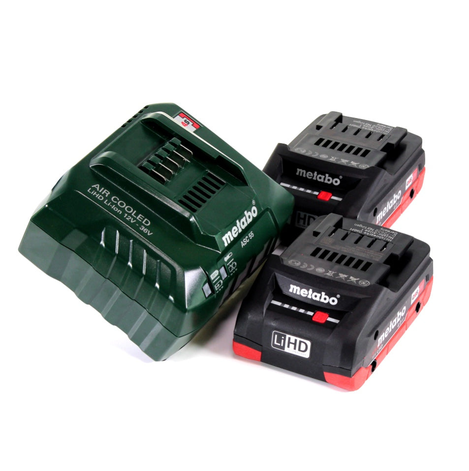 Meuleuse d'angle sur batterie Metabo W 18 LTX 125 18 V 125 mm + 2x batteries 4,0 Ah + chargeur + métaBOX