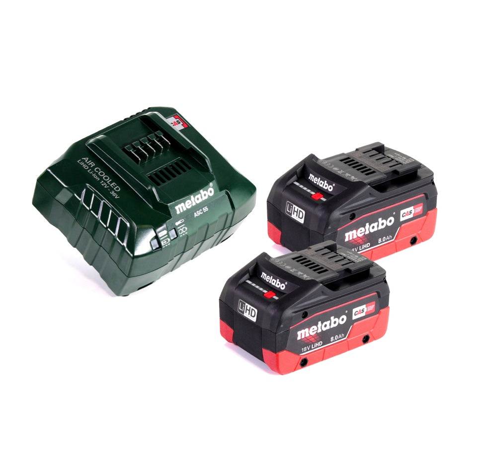 Meuleuse d'angle sur batterie Metabo W 18 LTX 125 18 V 125 mm + 2x batteries 8,0 Ah + chargeur + métaBOX