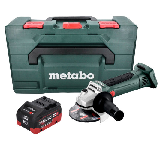 Meuleuse d'angle sur batterie Metabo W 18 LTX 125 18 V 125 mm + 1x batterie 10,0 Ah + metaBOX - sans chargeur