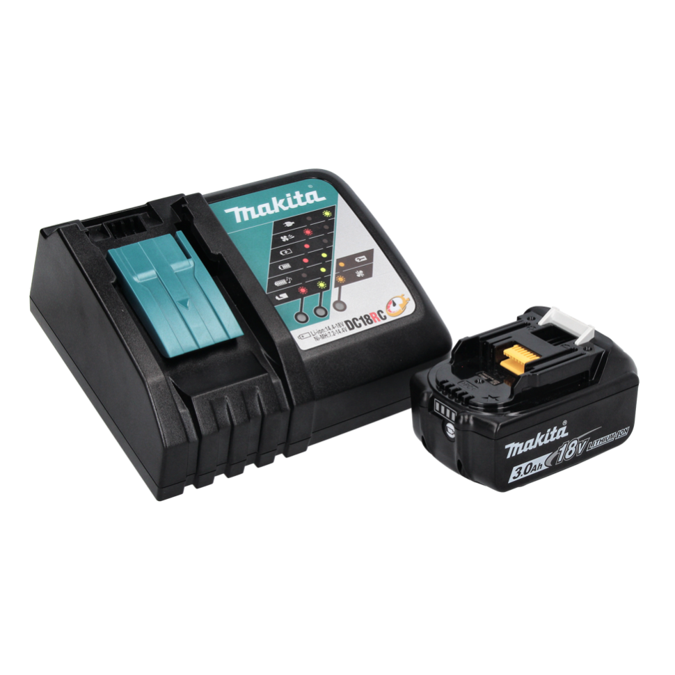 Makita DHP 458 RF1 perceuse à percussion sans fil 18 V 91 Nm + 1 batterie 3,0 Ah + chargeur + jeu de 40 forets