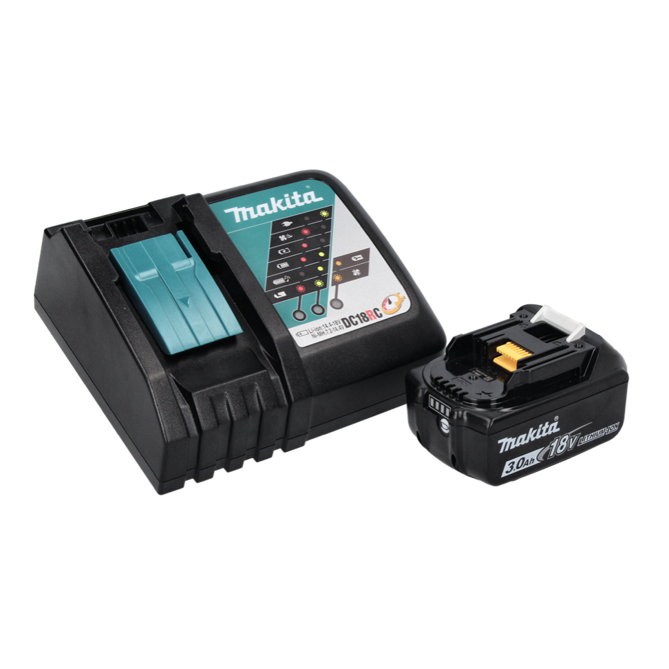 Makita DHP 458 RF1 perceuse à percussion sans fil 18 V 91 Nm + 1 batterie 3,0 Ah + chargeur + jeu d'embouts 26 pièces