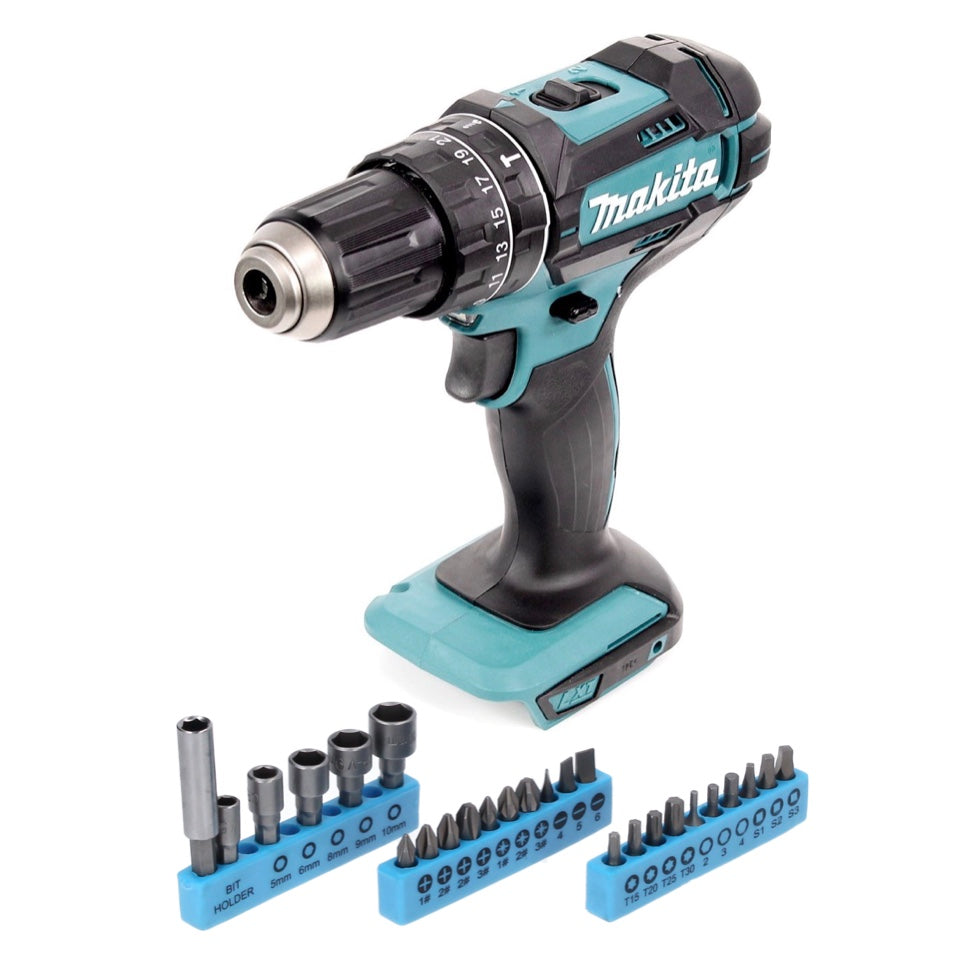 Makita DHP 482 Z perceuse à percussion sans fil 18 V 62 Nm + jeu de 26 clés à douilles - sans batterie, sans chargeur