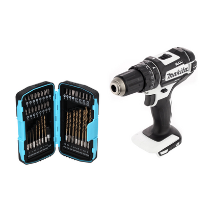 Makita DHP 482 ZW perceuse à percussion sans fil 18 V 62 Nm + jeu de 40 embouts - sans batterie, sans chargeur