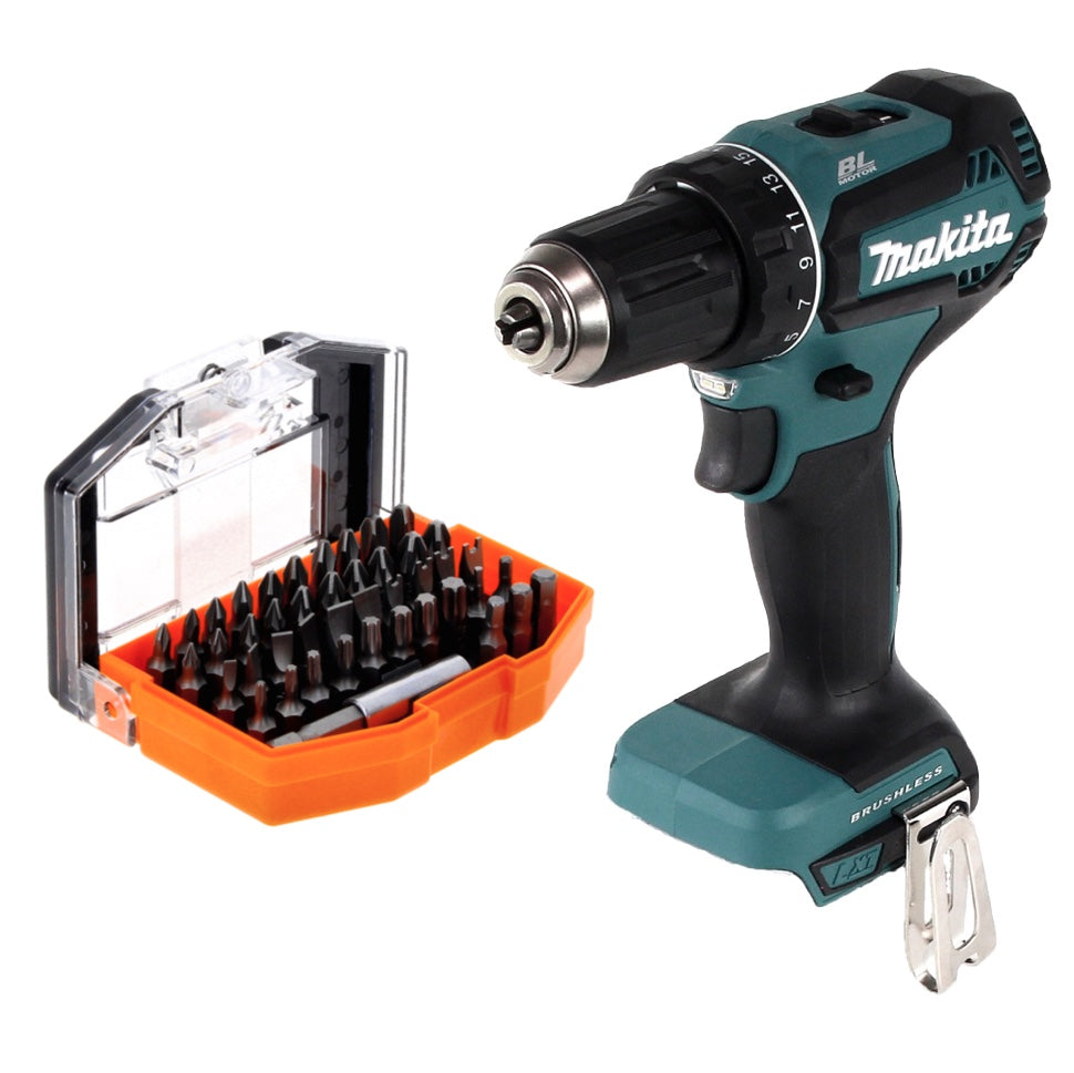 Makita DDF 485 Z perceuse-visseuse sans fil 18 V 50 Nm sans balais + jeu d'embouts 44 pièces - sans batterie, sans chargeur