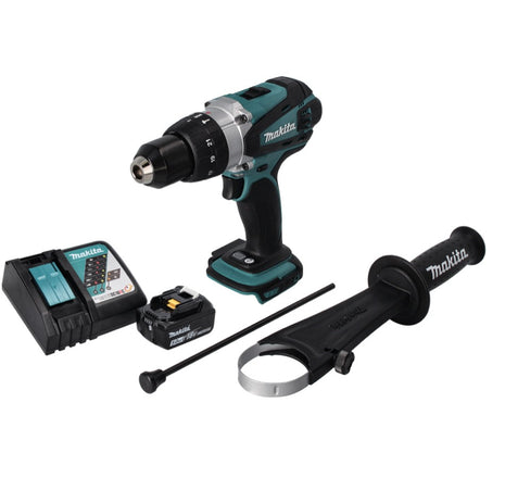 Makita DHP 458 RT1 Akku Schlagbohrschrauber 18 V 91 Nm + 1x Akku 5,0 Ah + Ladegerät